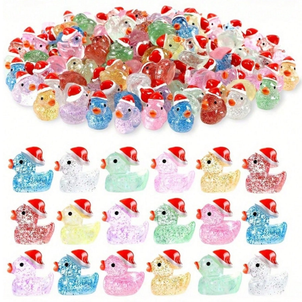 Resin Glitter Pack - 50-częściowy zestaw prezentowy z kaczkami świątecznymi,