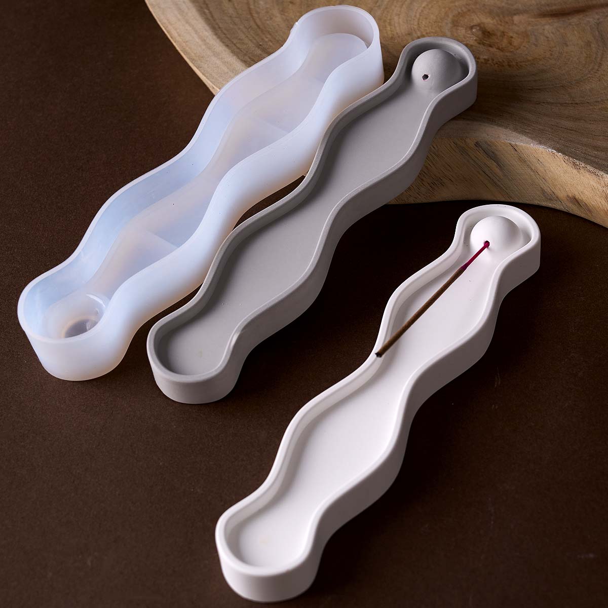 Serving Tray Mold - Forma Silikonowa do Podstawek na Kadzidła,