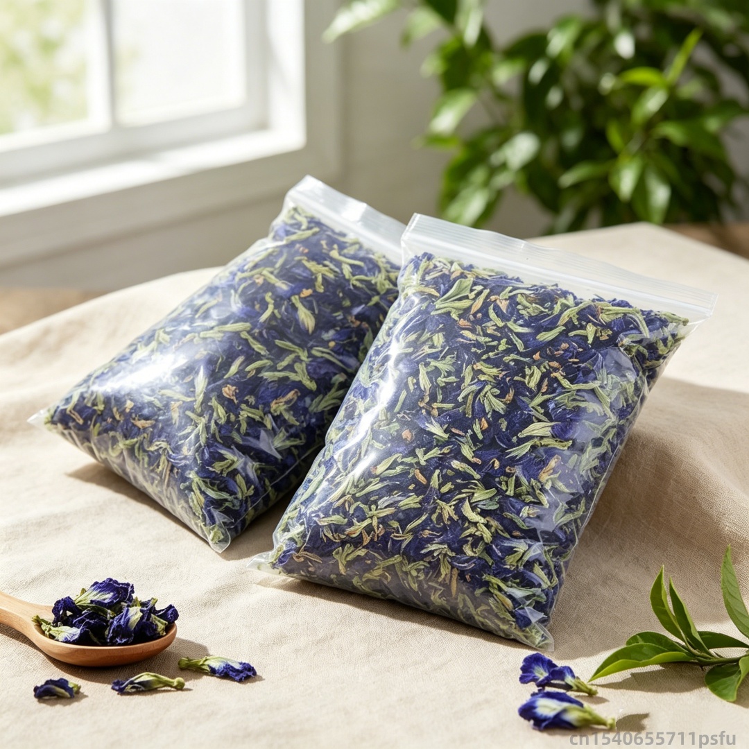 Dried Flower Bulk - Naturalny suszony kwiat motylówki, niebieski kwiat