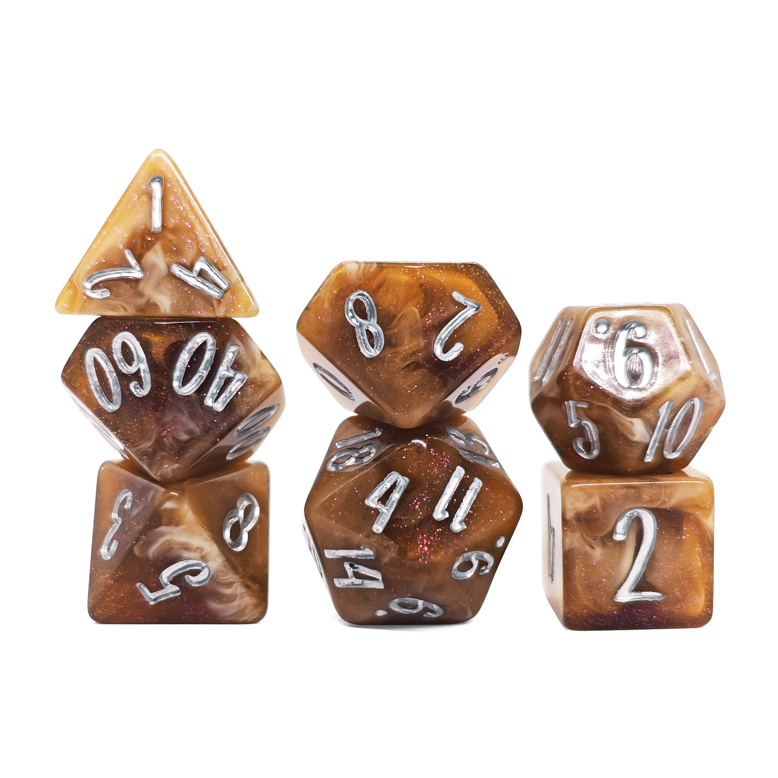 7-częściowy zestaw kości DND z – Resin Glitter Pack recenzja i cena